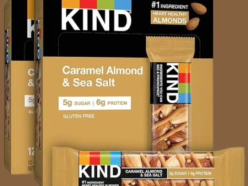 KIND 24-Count Caramel Almond & Sea Salt Bars as low as $14.22 After Coupon (Reg. $31) + Free Shipping – 59¢/Bar – Gluten Free, Low Sugar, 6g Protein