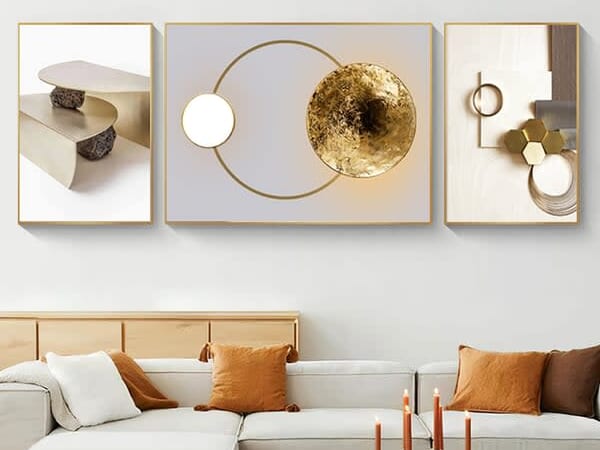 3-Piece Geometric Abstract Wall Decor Set for $111 + free shipping