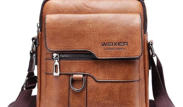 Weixier Men's Vertical Satchel for $14 + $5 s&h