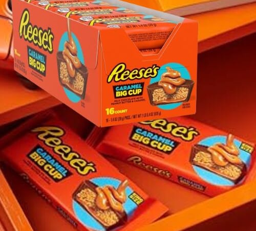 Reese’s Milk Chocolate Peanut Butter & Caramel Big Cups, 16-Count as low as $10.54 Shipped Free (Reg. $16.98) – 66¢/Cup