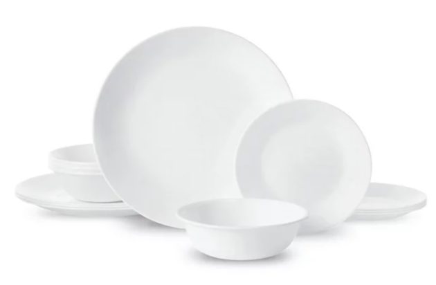 Corelle®- Winter Frost White, Round 12-Piece Dinnerware Set