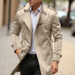 Rogoman Men's Trench Coat for $19 + $9 s&h