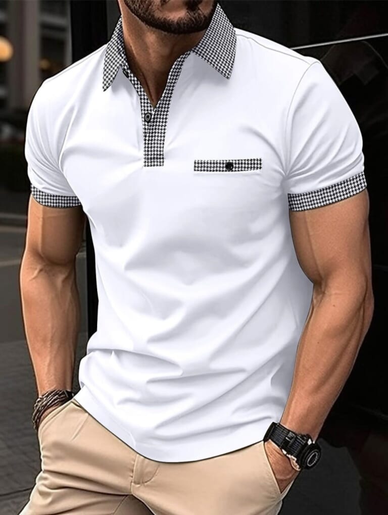 Vvcloth Men's Regular Fit Polo for $7 + $5 s&h