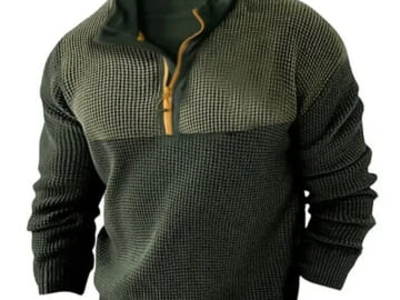 Men's Waffle 1/2-Zip Shirt for $12 + $5 s&h