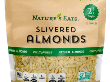 Nature’s Eats Blanched Slivered Almonds, 10 Oz as low as $4.04 when you buy 4 (Reg. $12) + Free Shipping