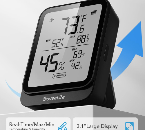 Monitor Your Home Humidity for Healthier Lifestyle with GoveeLife 2-Pack Hygrometer Thermometer $17.65 (Reg. $26) – $8.83 Each