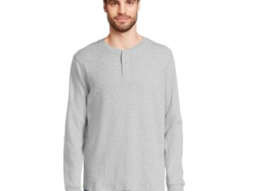 George Men’s Long Sleeve Thermal Henley Shirt (Light Grey Heather) $7 (Reg. $11.98) – XS- 2XL