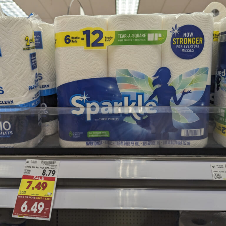 Sparkle Paper Towels As Low As $4.99 At Kroger