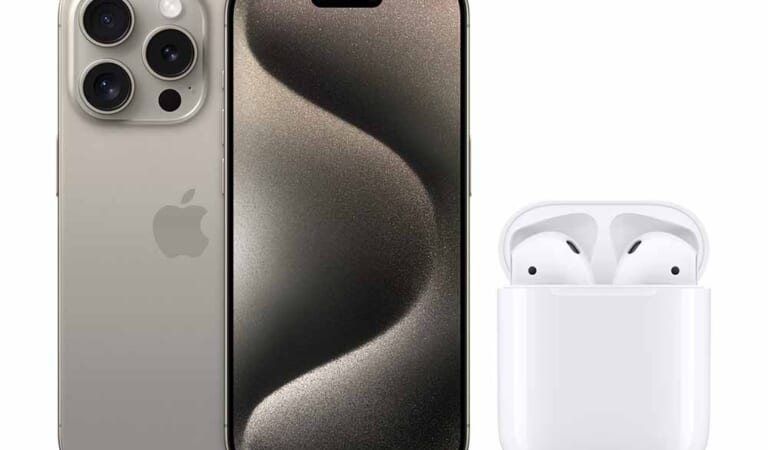 2nd-Gen Apple AirPods with Charging Case: free with purchase of an iPhone 15 Pro + free shipping