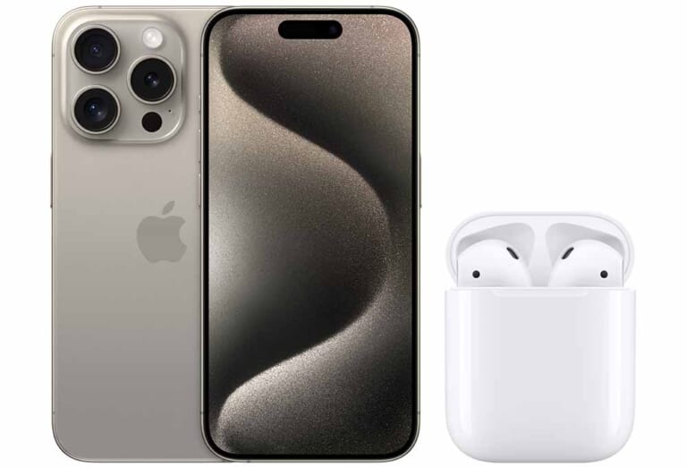 2nd-Gen Apple AirPods with Charging Case: free with purchase of an iPhone 15 Pro + free shipping