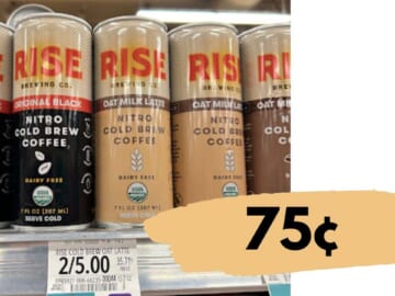 Get Rise Nitro Cold Brew Coffee for 75¢