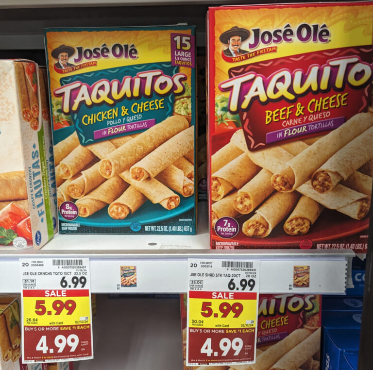 Jose Ole Taquitos or Mini Tacos Just $3.99 At Kroger (Regular Price $6.99)