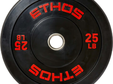 Ethos Olympic Rubber Bumper Plate Pair from $56 + free shipping