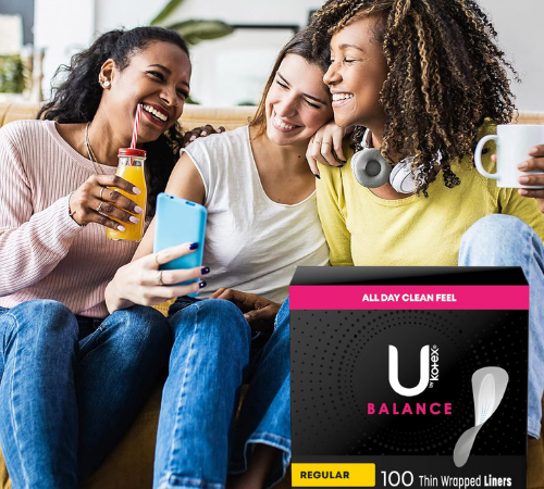 U by Kotex 100-Count Light Absorbency Balance Panty Liners as low as $2.64 when you buy 4 After Coupon (Reg. $8) + Free Shipping – 3¢ Each