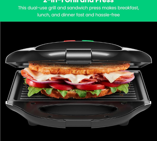 Chefman Portable Panini Press Grill & Sandwich Maker $12.79 (Reg. $25)