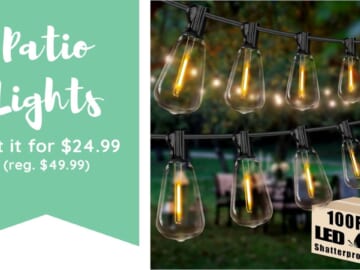 Amazon Coupon | 100FT Patio Lights Just $24.99 (Reg. $50)