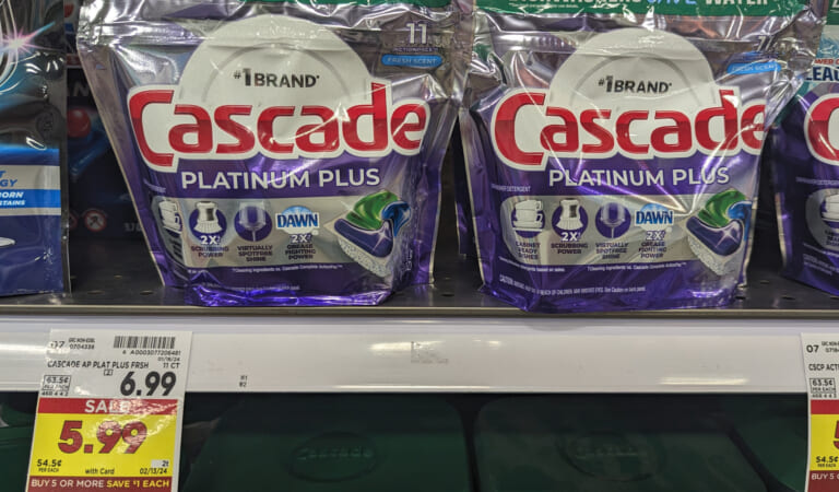 Cascade Platinum Plus Actionpacs As Low As $2.99 At Kroger