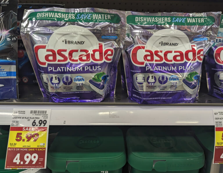 Cascade Platinum Plus Actionpacs As Low As $2.99 At Kroger