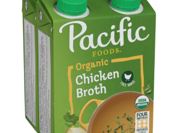 Pacific Foods 4-Pack Organic Free Range Chicken Broth as low as $2.03 when you buy 4 After Coupon (Reg. $5) + Free Shipping – 51¢/8 Oz Carton