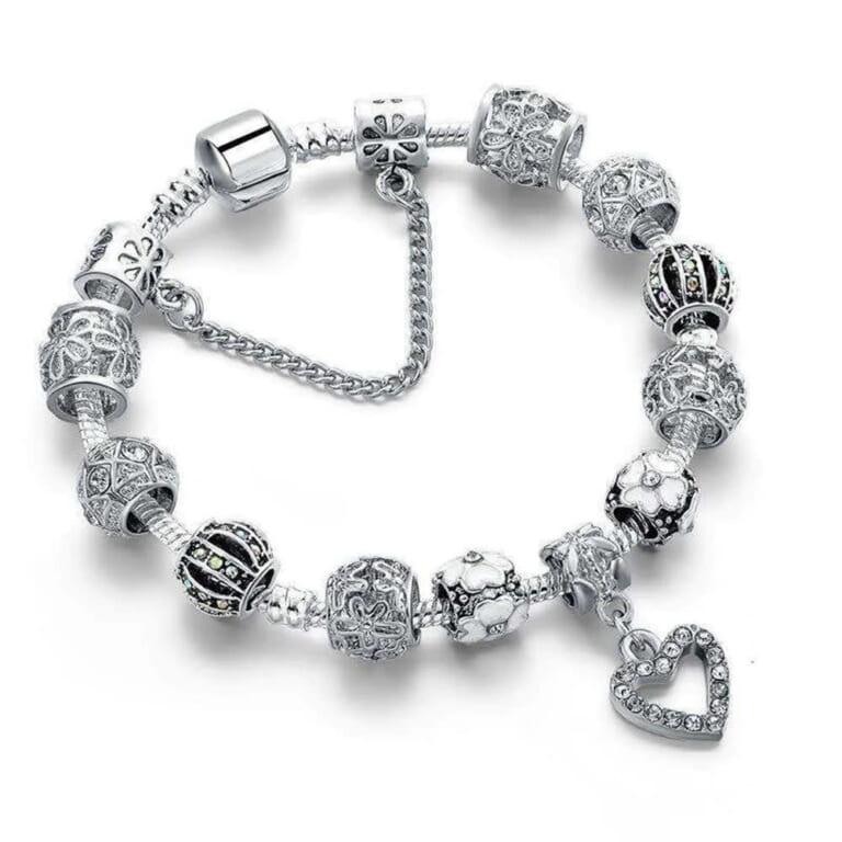 Valentine's Day Crystal Heart Charm Bracelets for $10 + free shipping