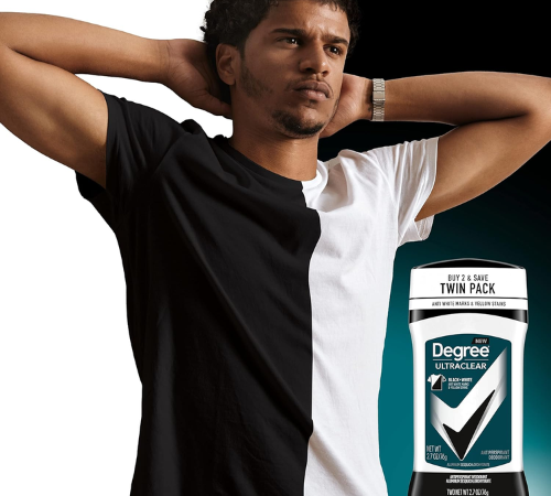 Degree 2-Pack Men’s Ultraclear Antiperspirant Black + White Deodorant as low as $4.79 when you buy 4 After Coupon (Reg. $9.09) + Free Shipping – $2.40 Each