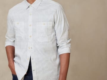 Banana Republic Factory Men's Indigo Shirt for $11 in cart + free shipping w/ $50