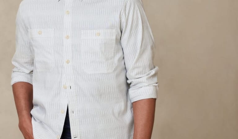 Banana Republic Factory Men's Indigo Shirt for $11 in cart + free shipping w/ $50