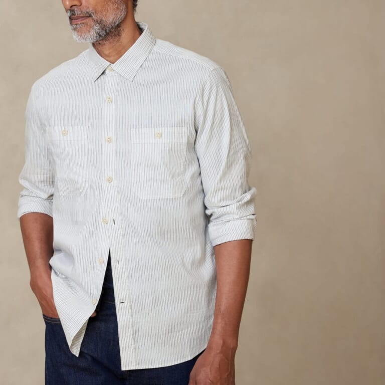 Banana Republic Factory Men's Indigo Shirt for $11 in cart + free shipping w/ $50