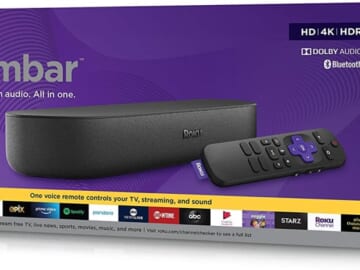Roku Streambar 4K Streaming Media Player & Soundbar for $100 + free shipping