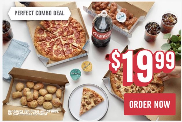 2 Pizzas, Bread Bites, Bread Twists, AND 2-Liter Only $19.99