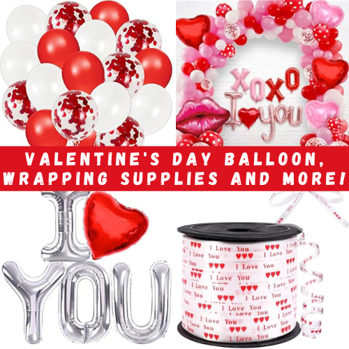 Valentine’s Day Balloon, Wrapping Supplies and more from $6.38 (Reg. $9.97+)