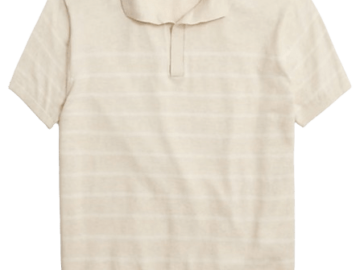 J.Crew Factory Men's Striped Johnny-Collar Sweater-Polo for $17 + free shipping w/ $99