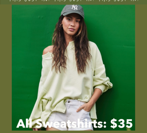 American Eagle Outfitters: 2 Days Only All Sweatshirts: $35!