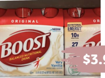 Get 6-Packs of Boost Nutritional Shakes for $3.99 (reg. $9.99)