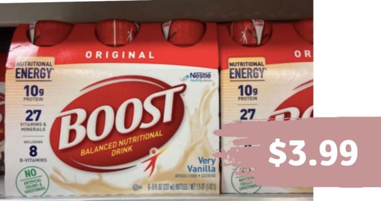 Get 6-Packs of Boost Nutritional Shakes for $3.99 (reg. $9.99)