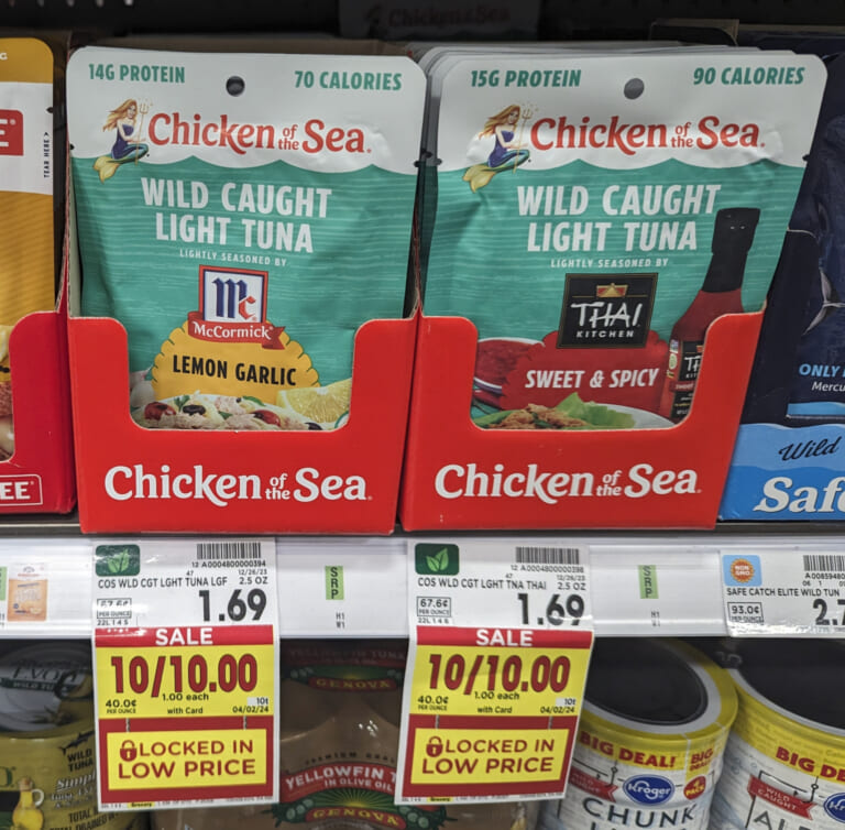 Get The Pouches Of Chicken of the Sea Wild Caught Tuna For Just 50¢ At Kroger