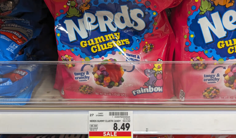 Nerds Gummy Cluster Family Size Bags As Low As $4.99 At Kroger (Regular Price $8.49)