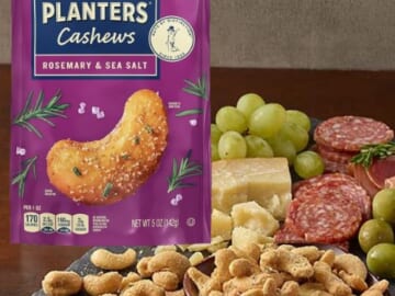 PLANTERS Cashews Rosemary & Sea Salt Snack as low as $2.21 After Coupon (Reg. $3.68) + Free Shipping