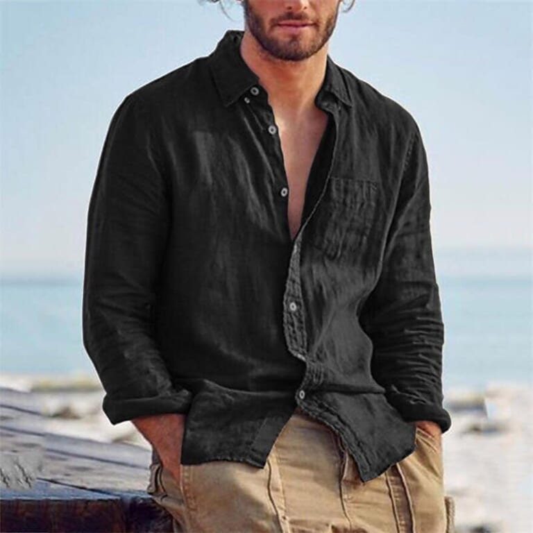 Vvcloth Men's Linen Shirt for $8 + $5 s&h