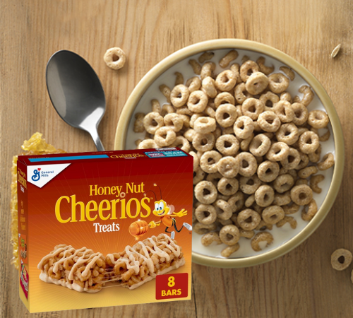 Honey Nut Cheerios 8-Count Breakfast Cereal Treat Bars as low as $1.69 Shipped Free (Reg. $5) – 21¢/Bar