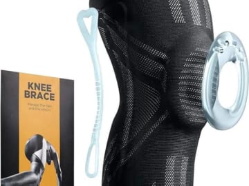 Compression Knee Brace w/ Patella Gel Pad & Side Stabilizers for $10 + free shipping