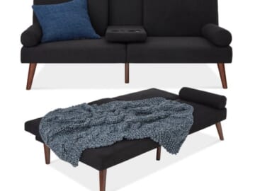 Mid-Century Modern Upholstered Futon