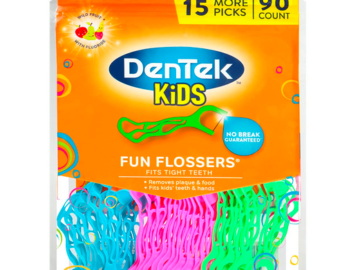 DenTek Kids Fun Flossers, Wild Fruit, 90 Count