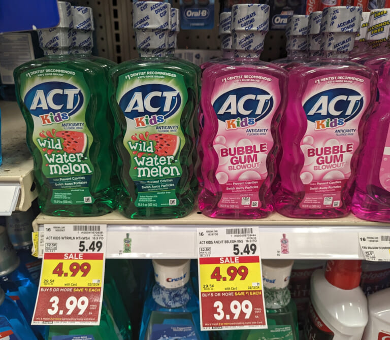 Act Mouthwash As Low As $2.74 At Kroger