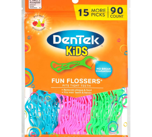 DenTek Kids 90-Count Wild Fruit Fun Flossers as low as $1.42 when you buy 4 After Coupon (Reg. $5) + Free Shipping – 2¢/Floss