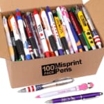 Misprint Ink Pens 100-Pack for $19 + free shipping