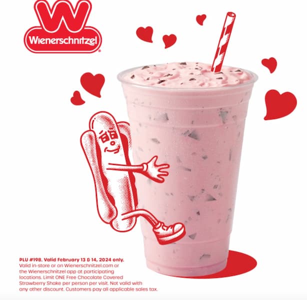 Wienerschnitzel: Free Chocolate Covered Strawberry Shake Today!