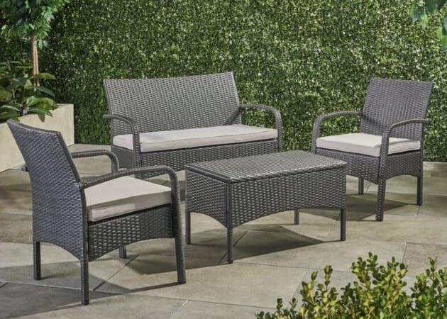 *HOT* Berthony 4-Person Outdoor Patio Set with Cushions only $79.99 shipped!