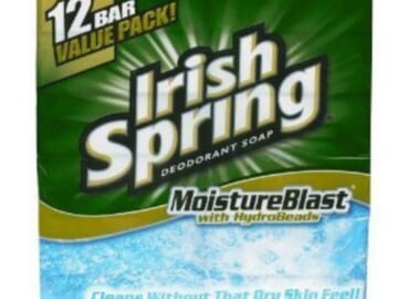 Irish Spring Moisture Blast Deodorant Bar Soap for Men, 12-Pack $5.98 After Coupon (Reg. $9.29) – 50¢/Bar