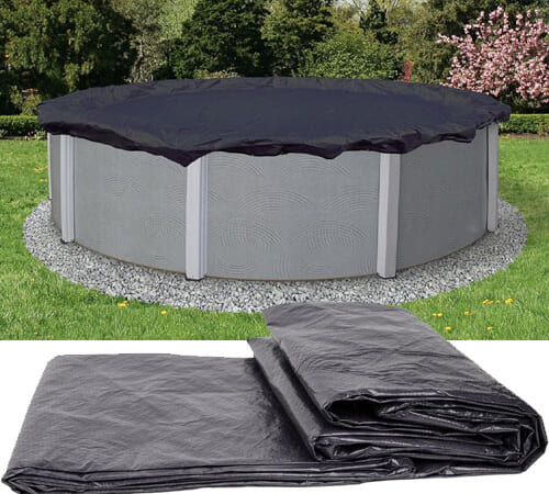 Blue Wave Bronze 12-ft Round Above Ground Pool Winter Cover $9 (Reg. $44.98) – 8-Year Warranty, Dark Navy Blue